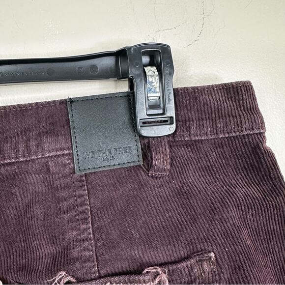 NEW Free People Night Fever Cord Flare Jeans Womens 31 Distressed High Rise - Picture 8 of 11